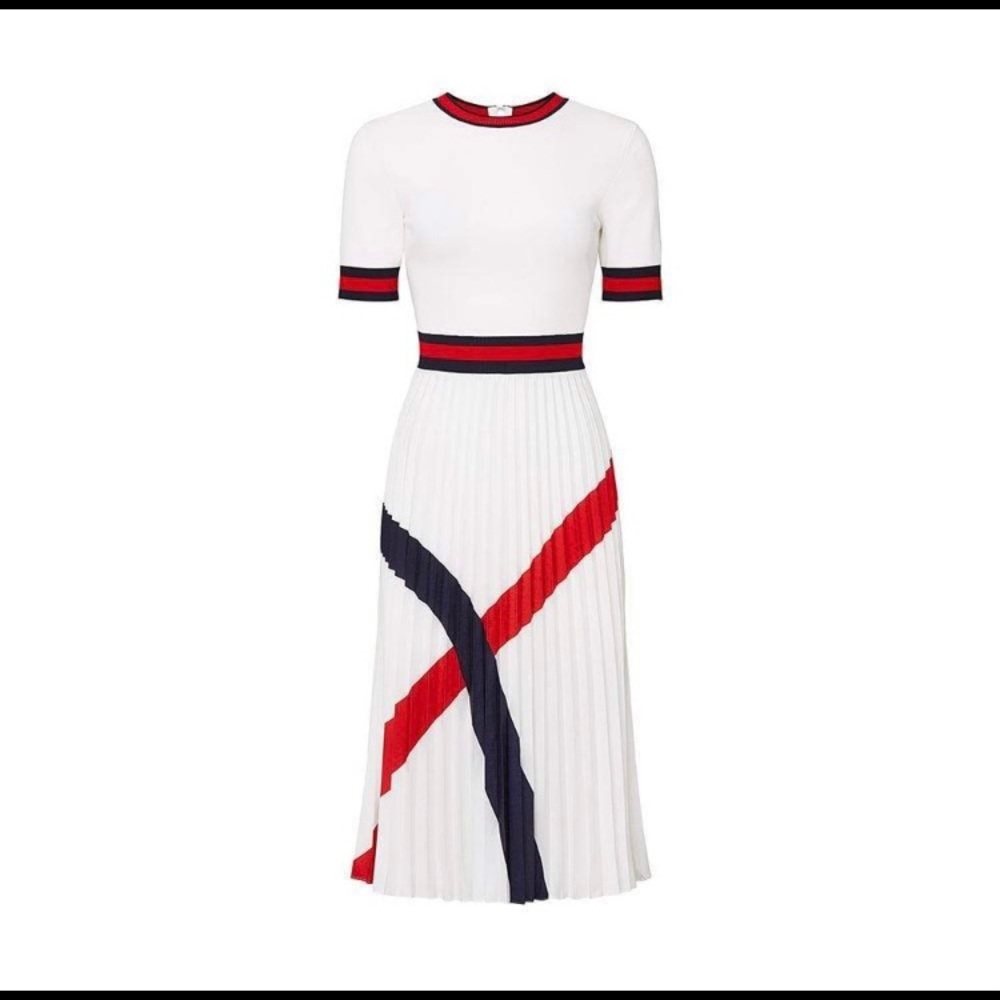 Ted Baker Fynlie Knitted Sweater Pleated Dress